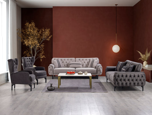 Lexus Kapitoniertes Sofa Set