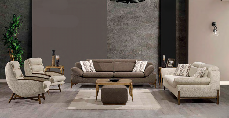 Lazer Kapitoniertes Sofa Set