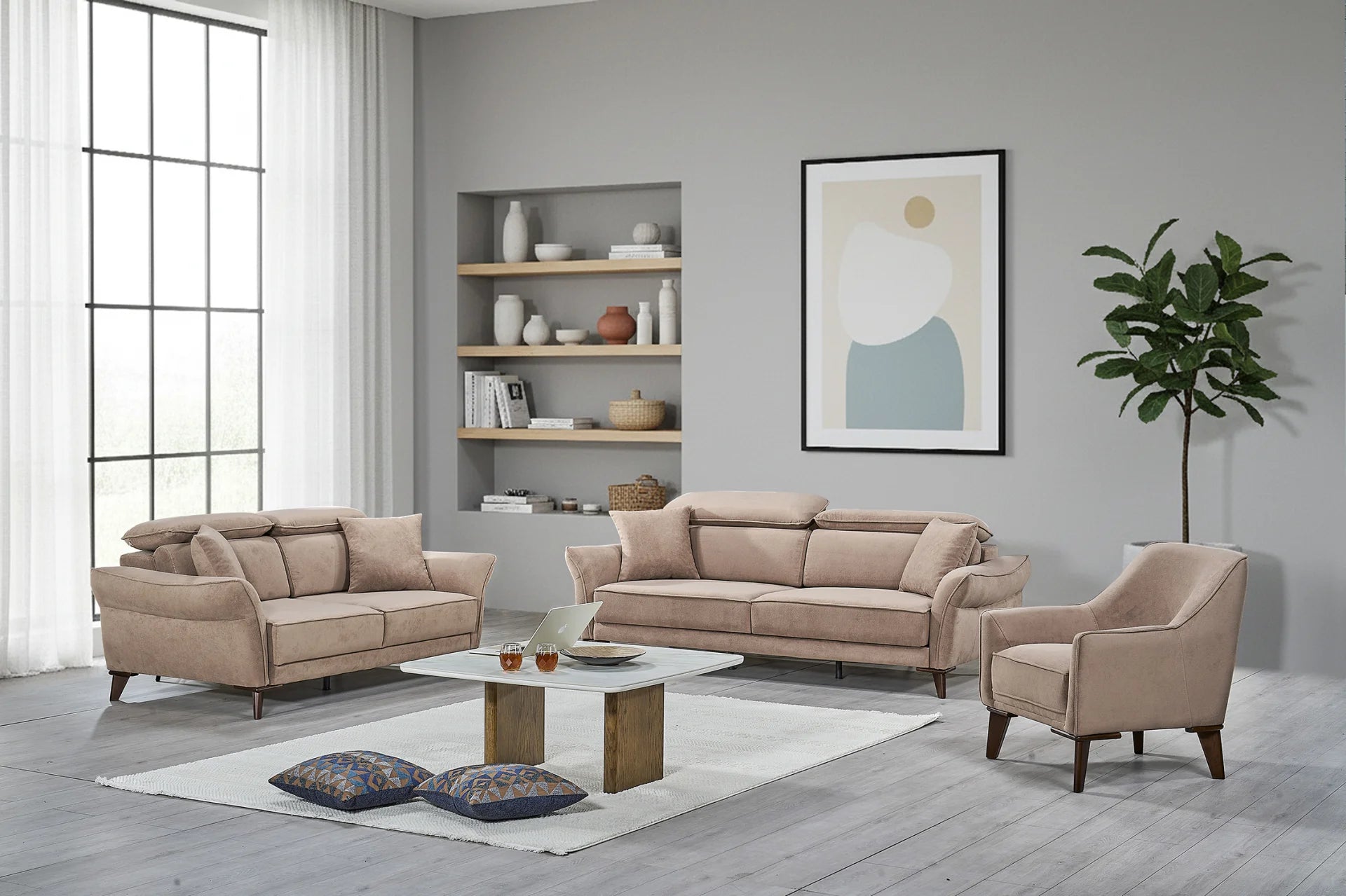 KRİSTAL 3-Sitzer Schlafsofa