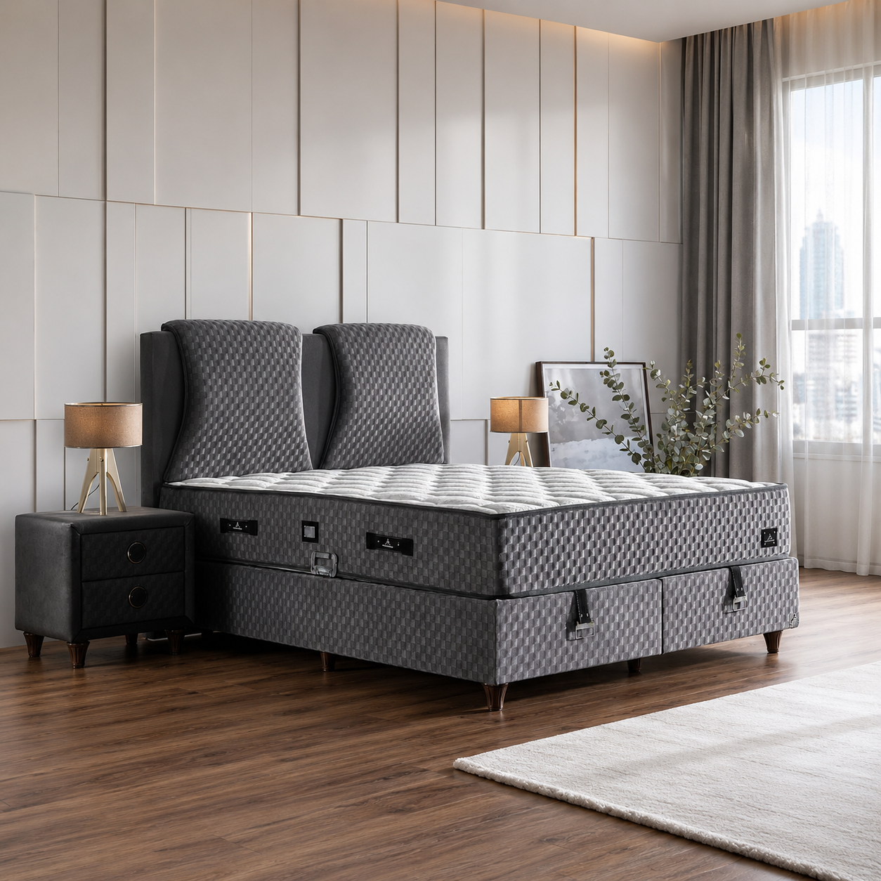 Grey Sleep Bett-Set