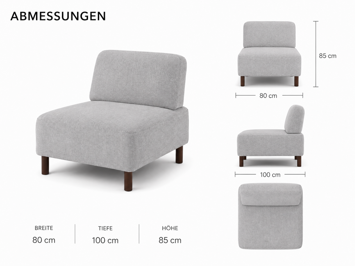 Icon Ecksofa Modul 80 cm
