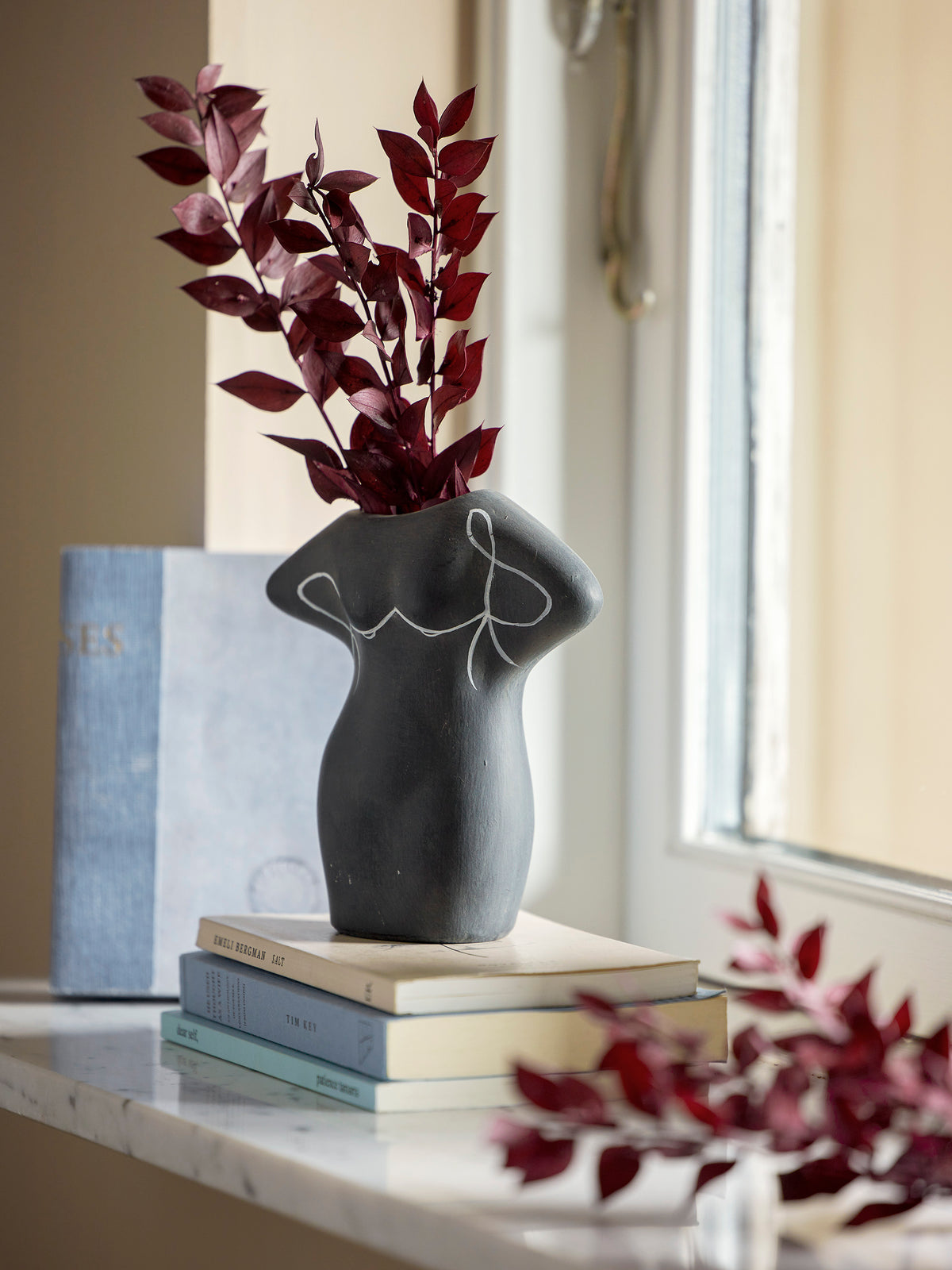 Lulu Deko-Vase – Schwarz, Terrakotta