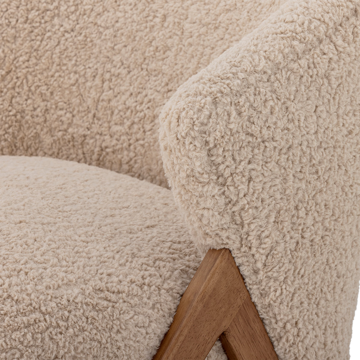 Camino Loungesessel – Natur, FSC® 100%, Gummibaumholz