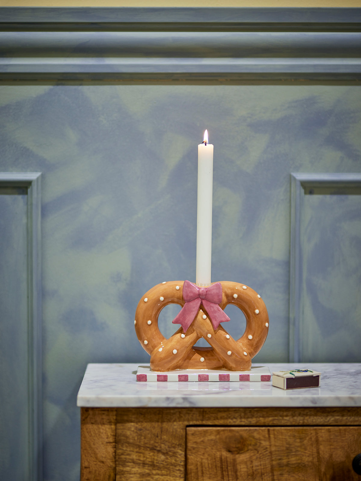 Pretzie Kerzenhalter – Braun, Keramik