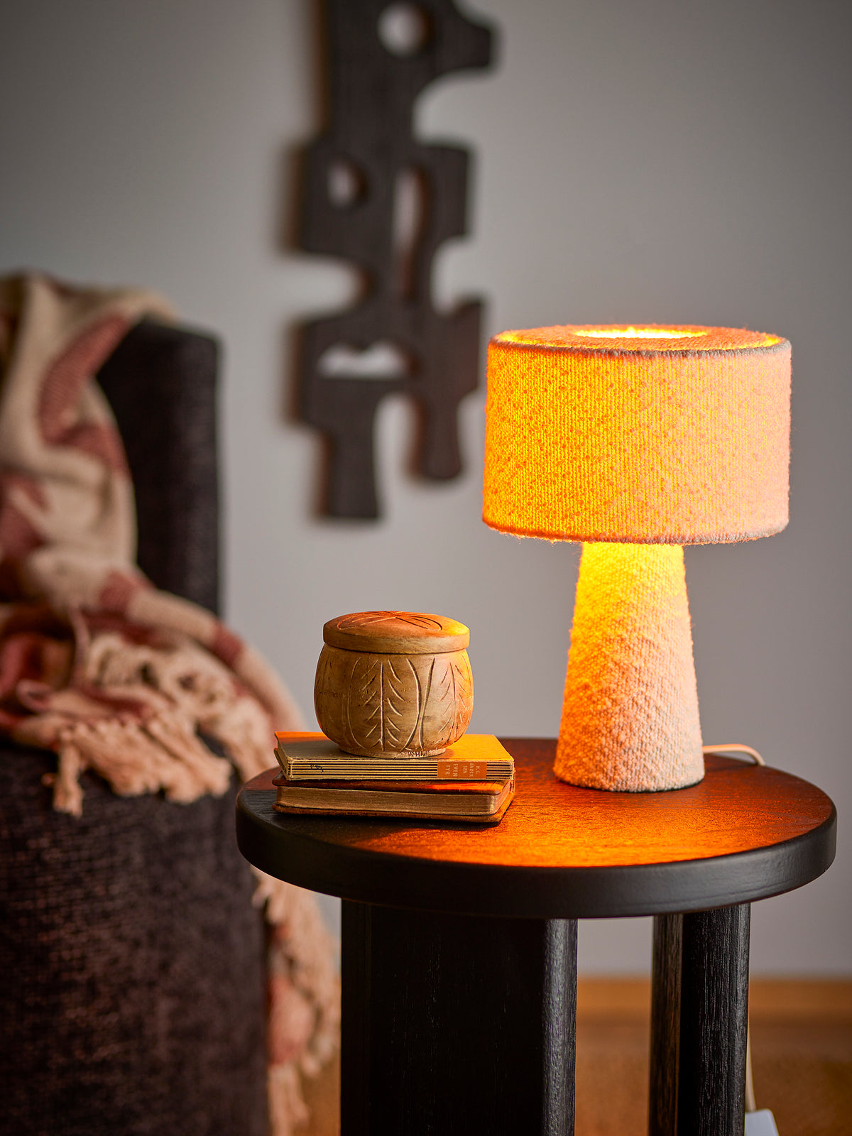 Emmie Tischlampe – Weiss, Polyester