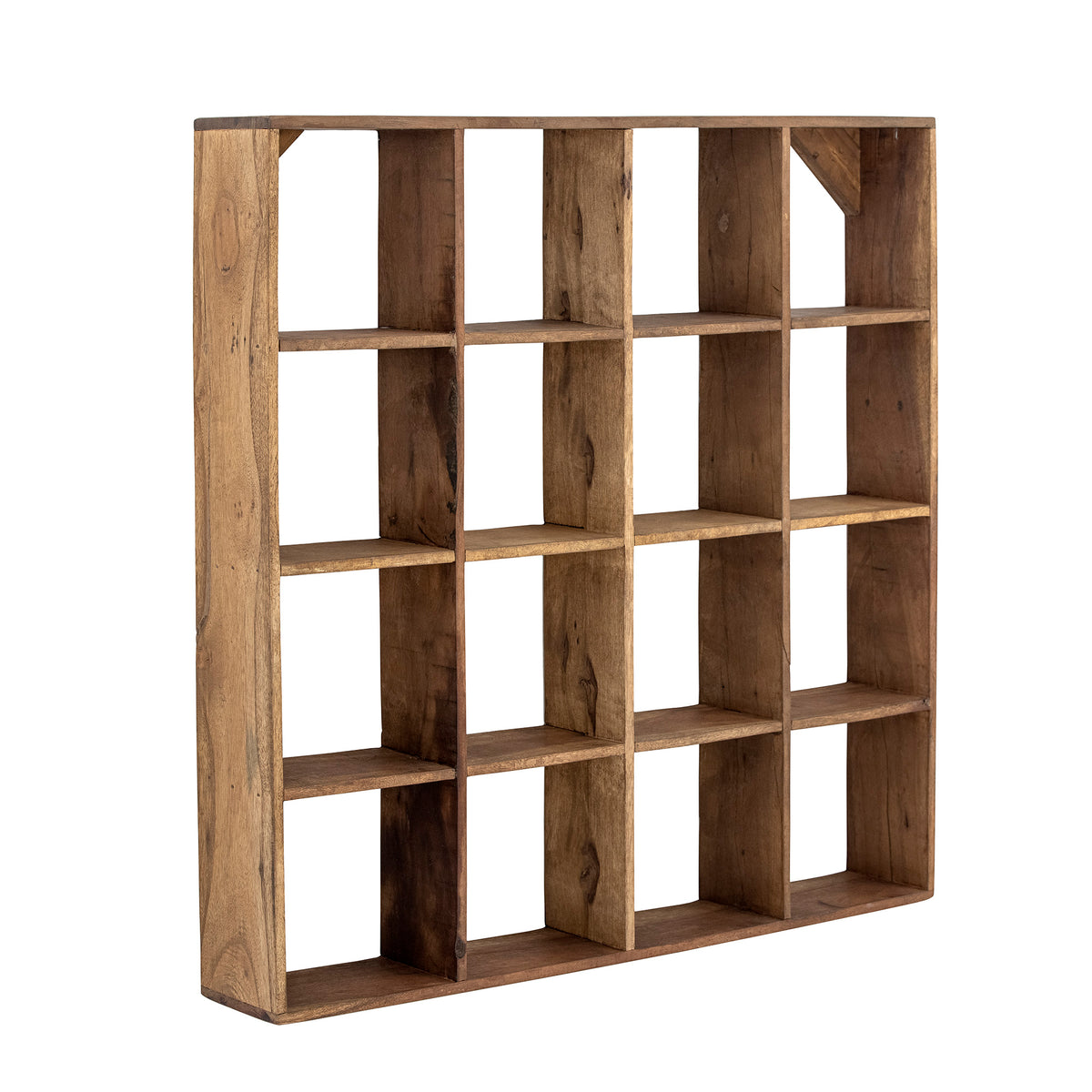 Tilo Regal – Braun, Recyceltes Holz (L 70 × H 70 × B 10 cm)