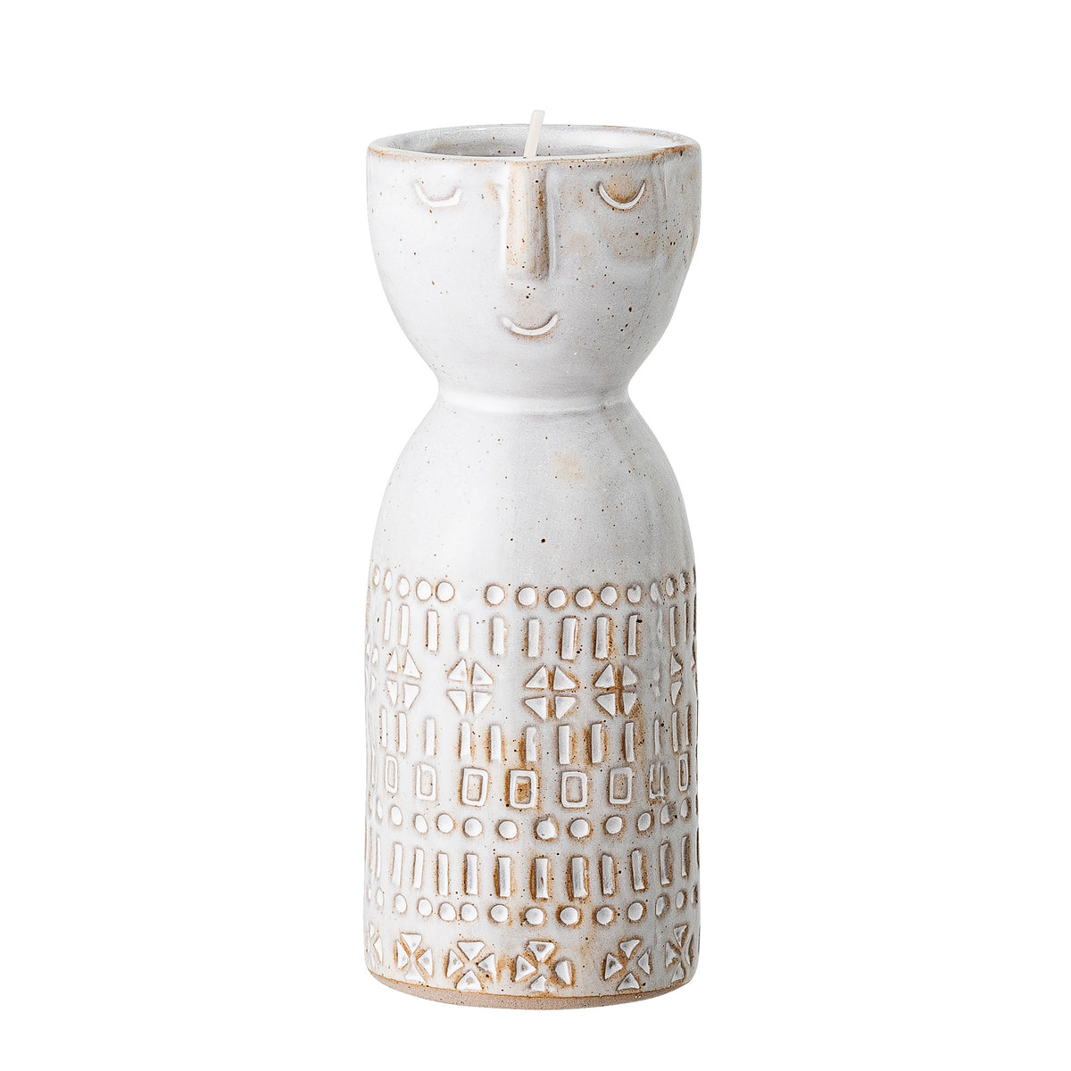 Embla Vase – Weiss, Steingut