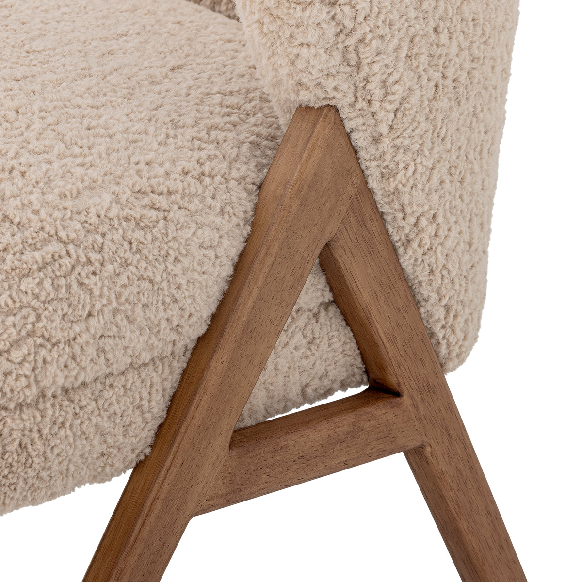 Camino Loungesessel – Natur, FSC® 100%, Gummibaumholz