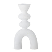 Syra Kerzenhalter – Weiss, Polyresin L 11 × H 21 × B 5 cm