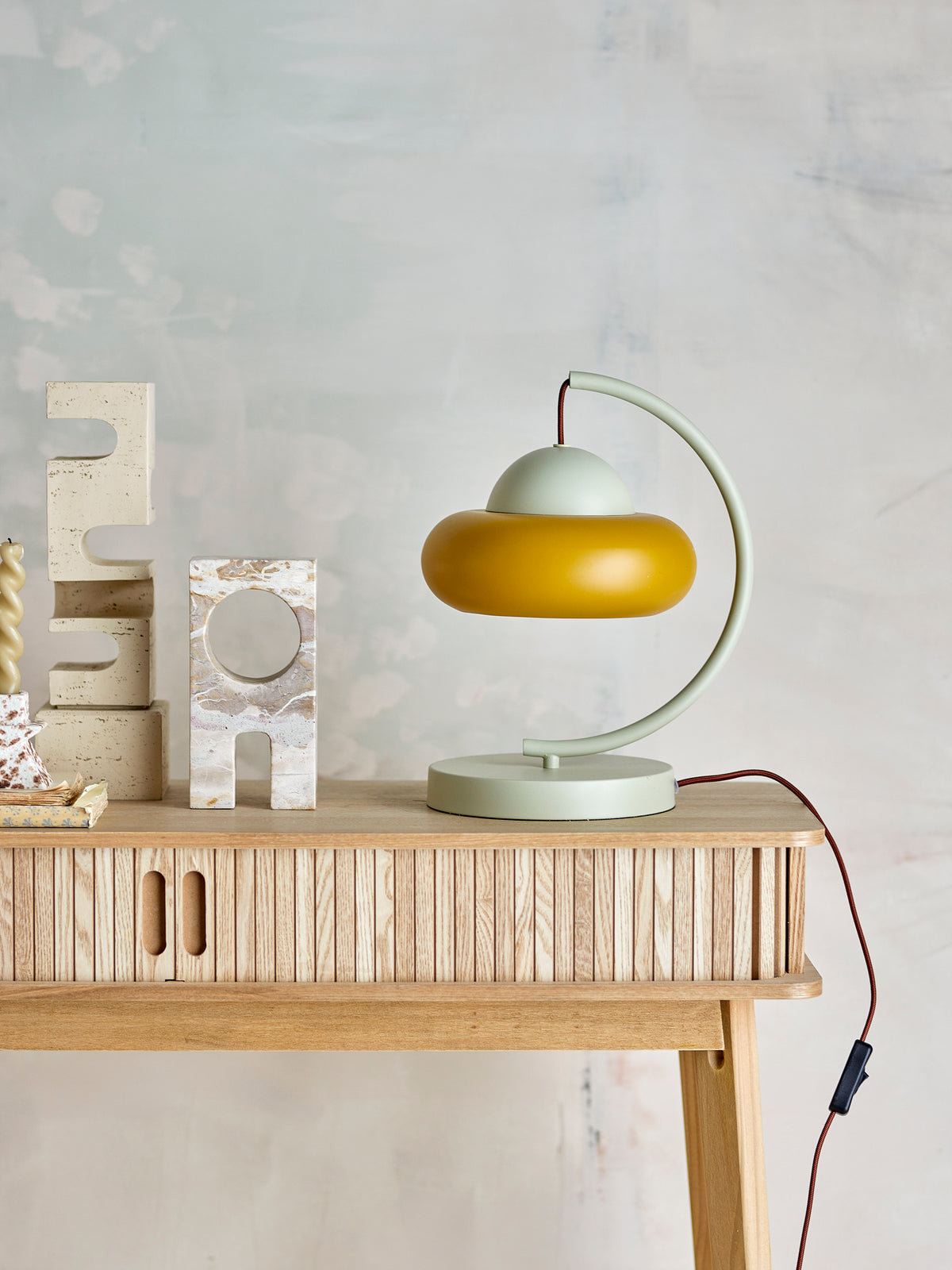 Bubble Tischlampe – Natur, Eisen