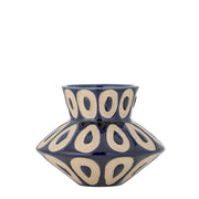 Bashir Vase – Blau, Steingut Ø 16 × H 12 cm