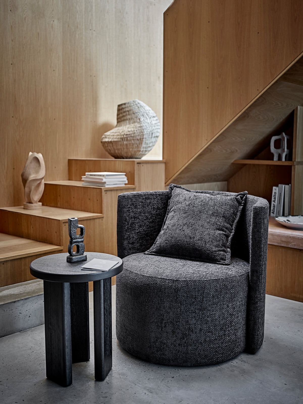 Morris Loungesessel – Grau, FSC® 100% Sperrholz