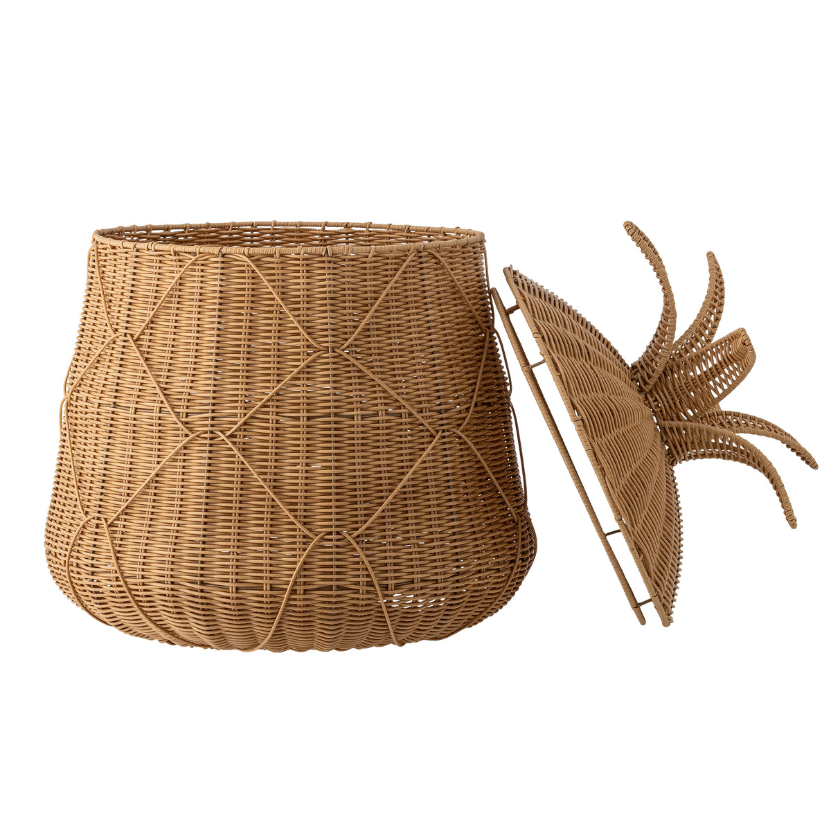 Anann Korb mit Deckel – Natur, Polyrattan