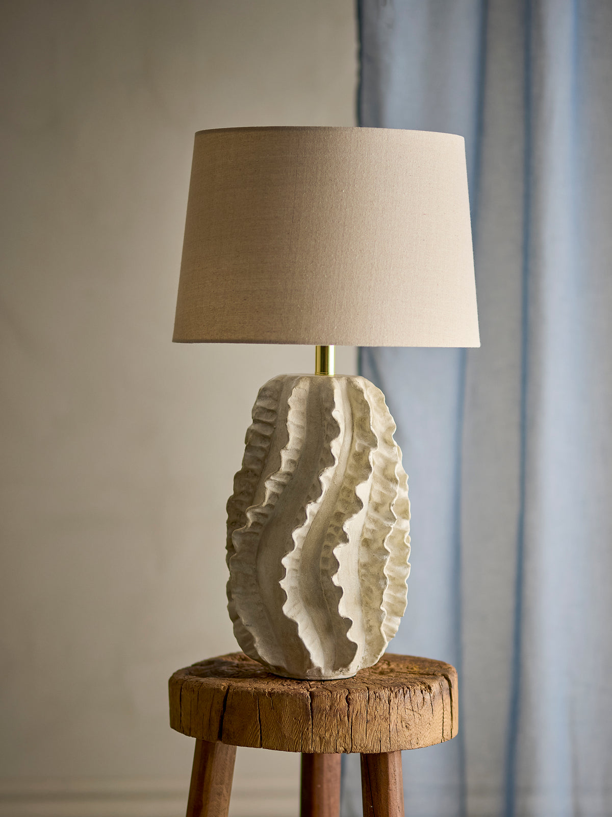 Natika Tischlampe – Natur, Steingut