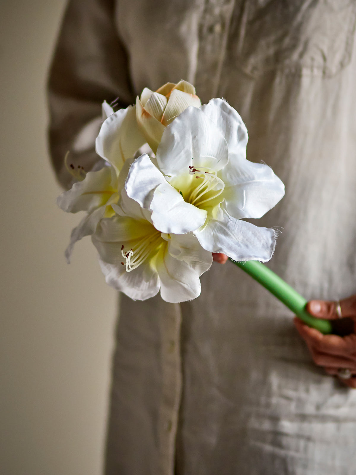 Amaryllis Kunstblumen-Stiel – Weiss