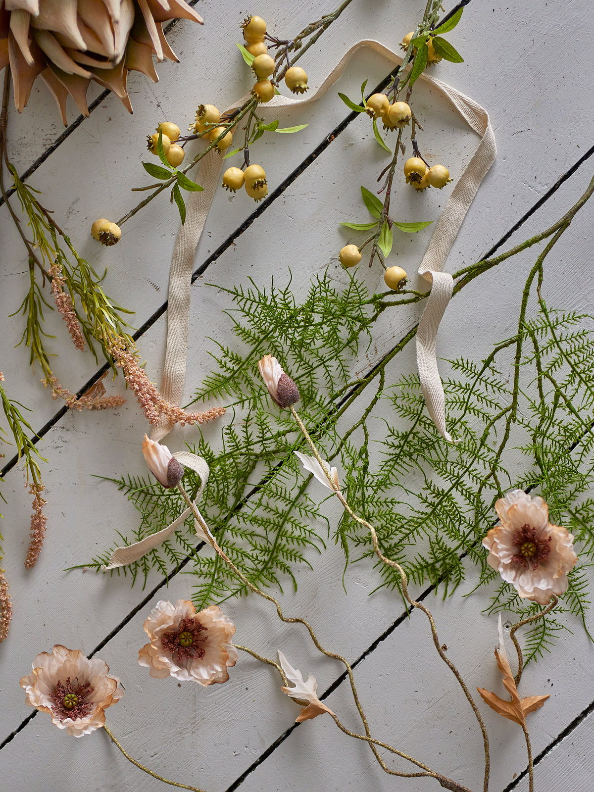 Poppy Kunstblumen-Stiel – Natur