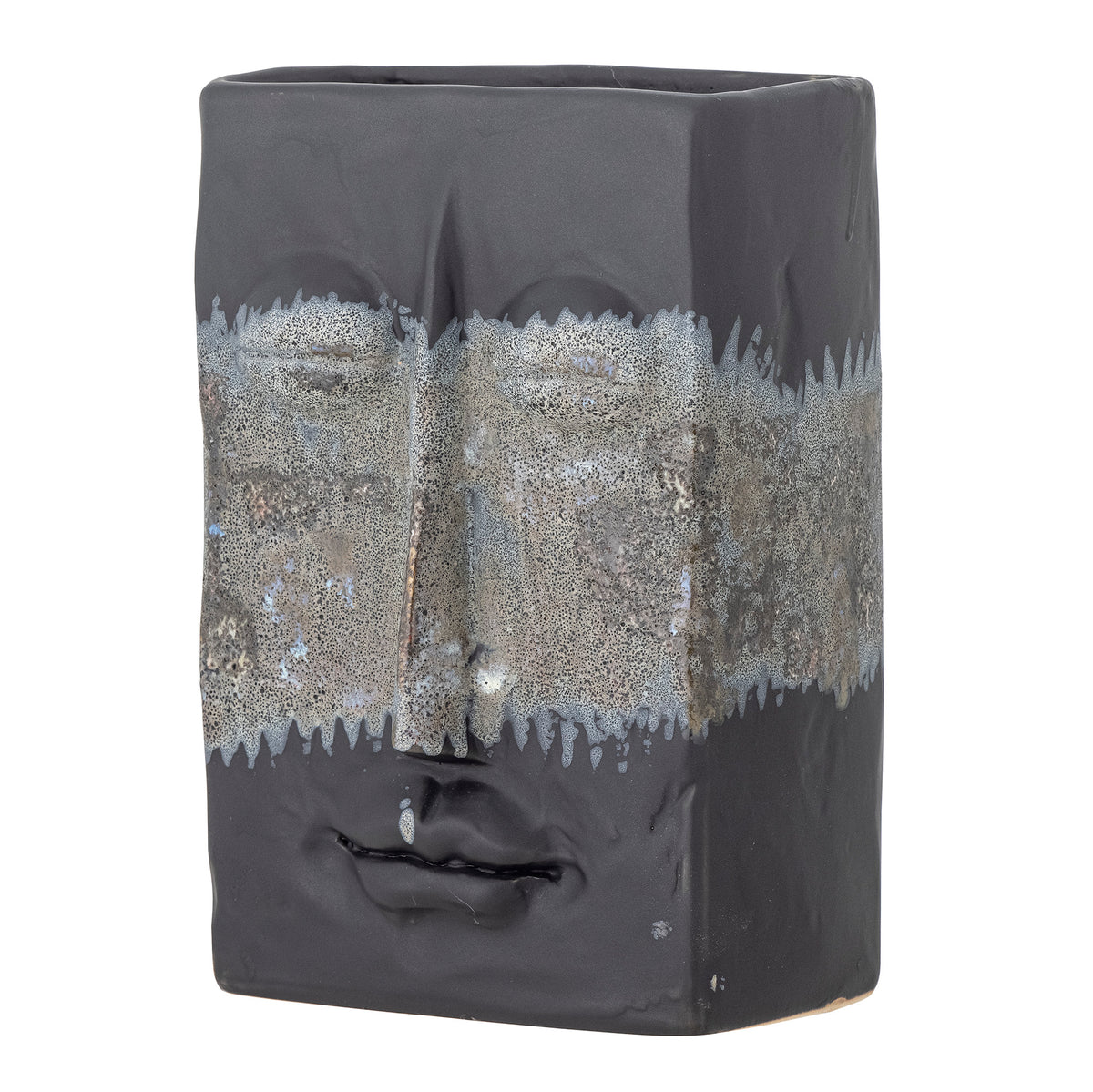 Nasru Vase – Schwarz, Steingut