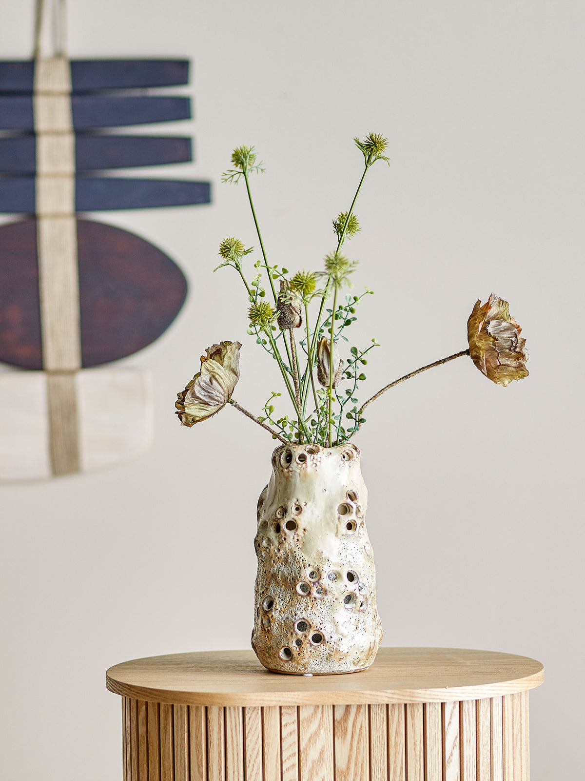 Noble Vase – Natur, Steingut