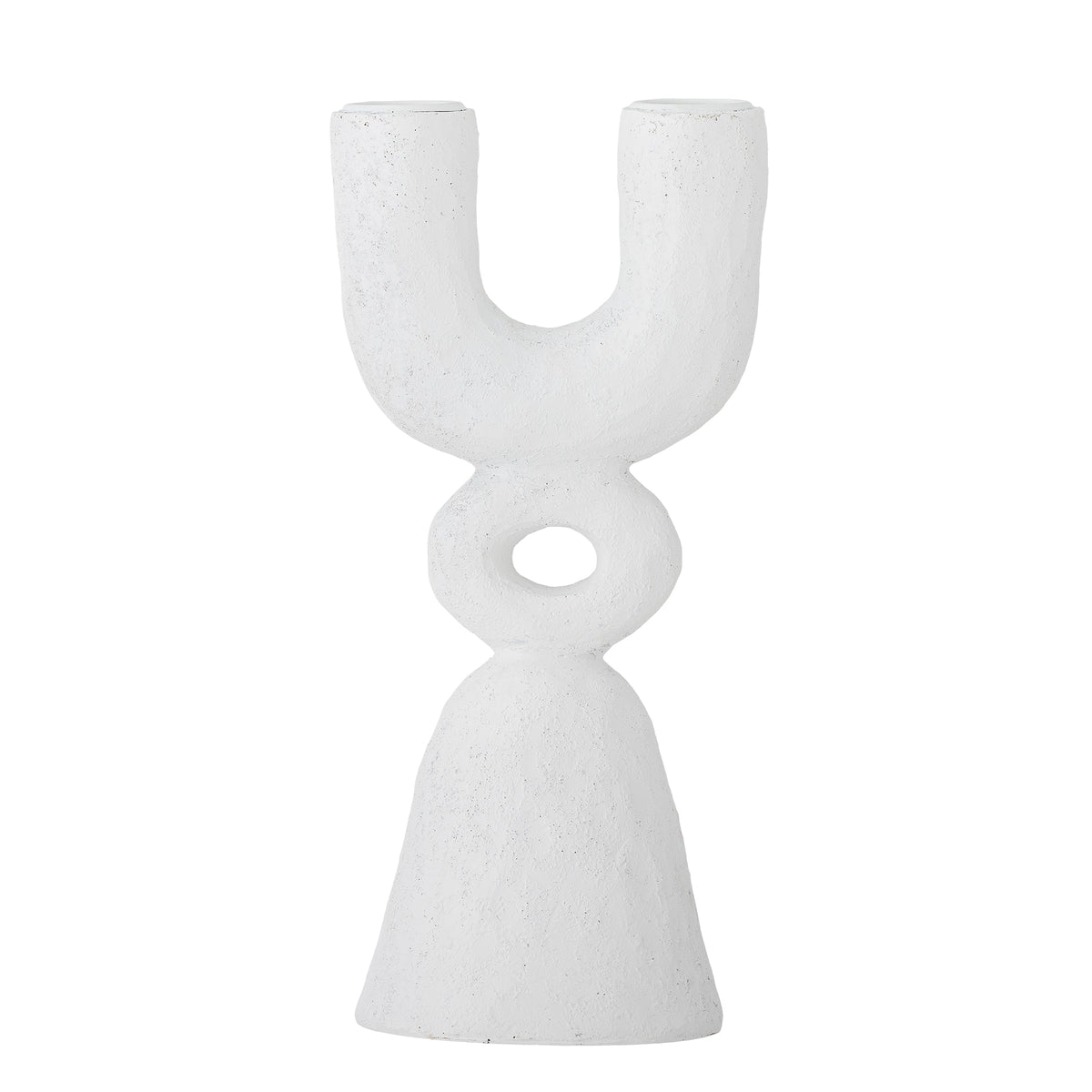 Syra Kerzenhalter – Weiss, Polyresin L 10 × H 22 × B 8 cm