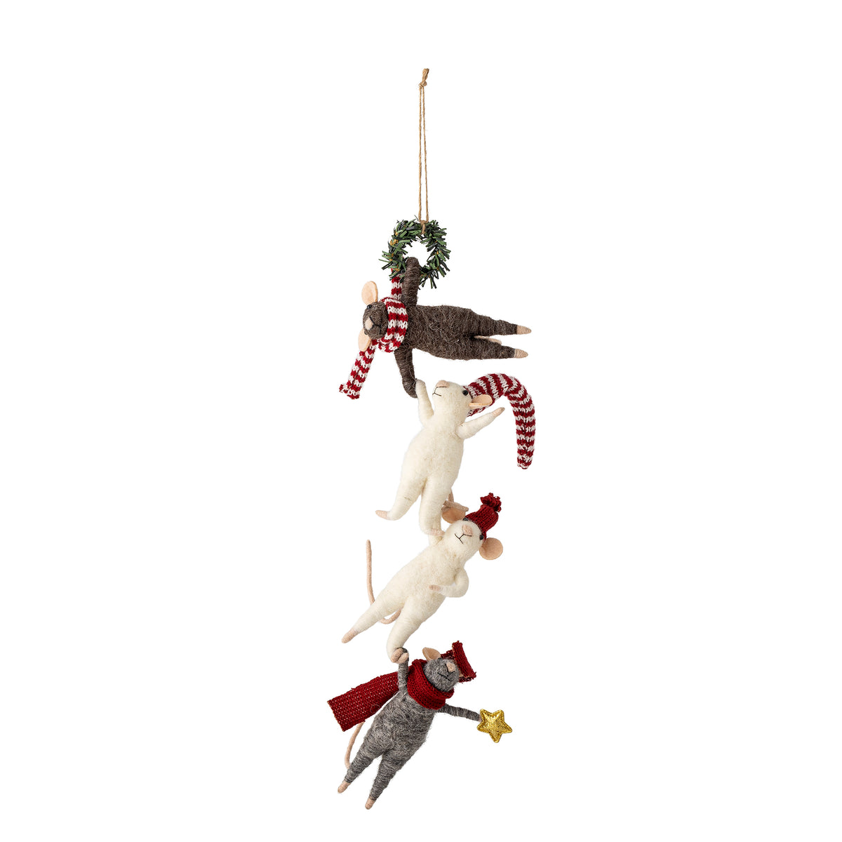 Peo Weihnachtsanhänger – Weiss, Wolle Default Title