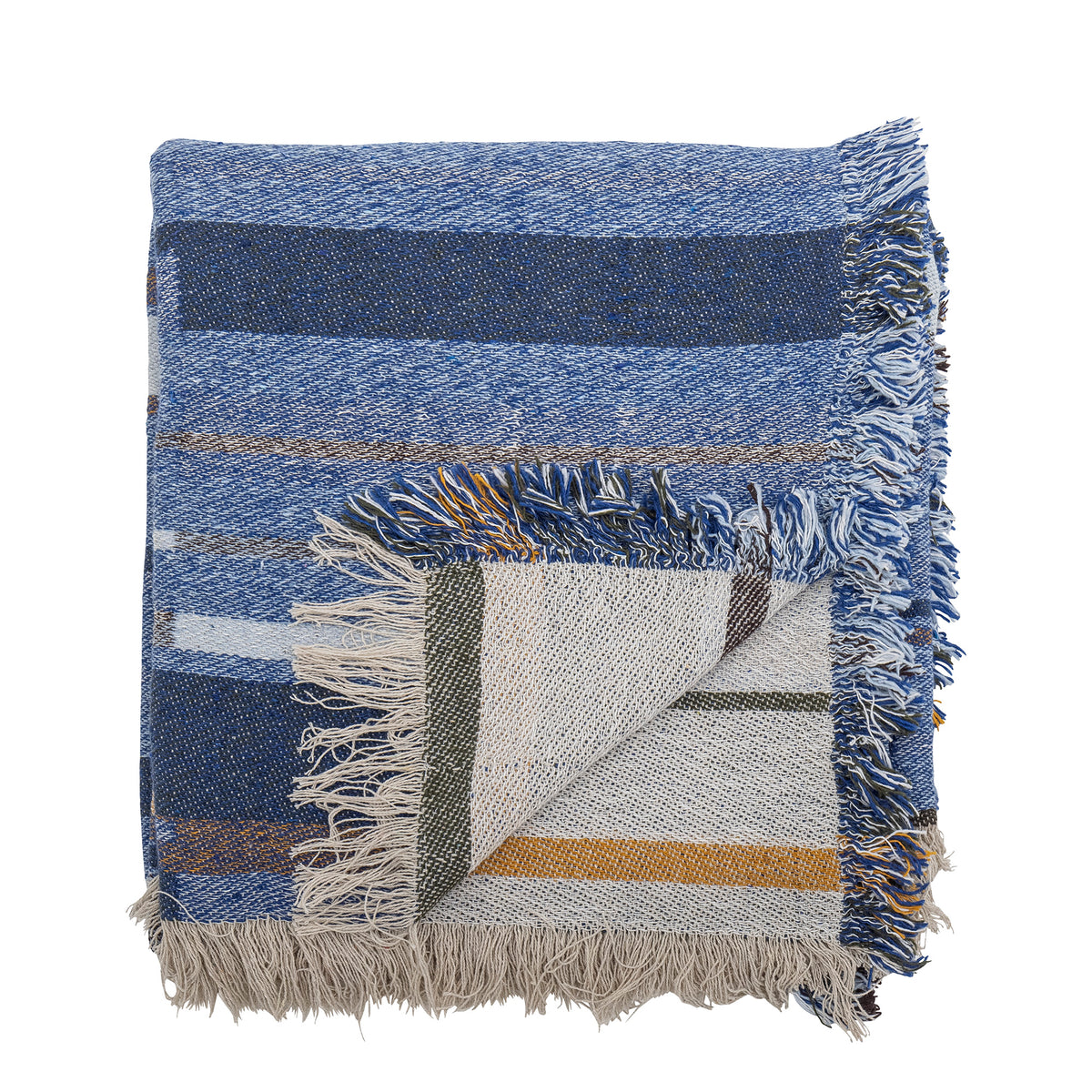 Toscana Decke – Blau, Recycelte Baumwolle Default Title