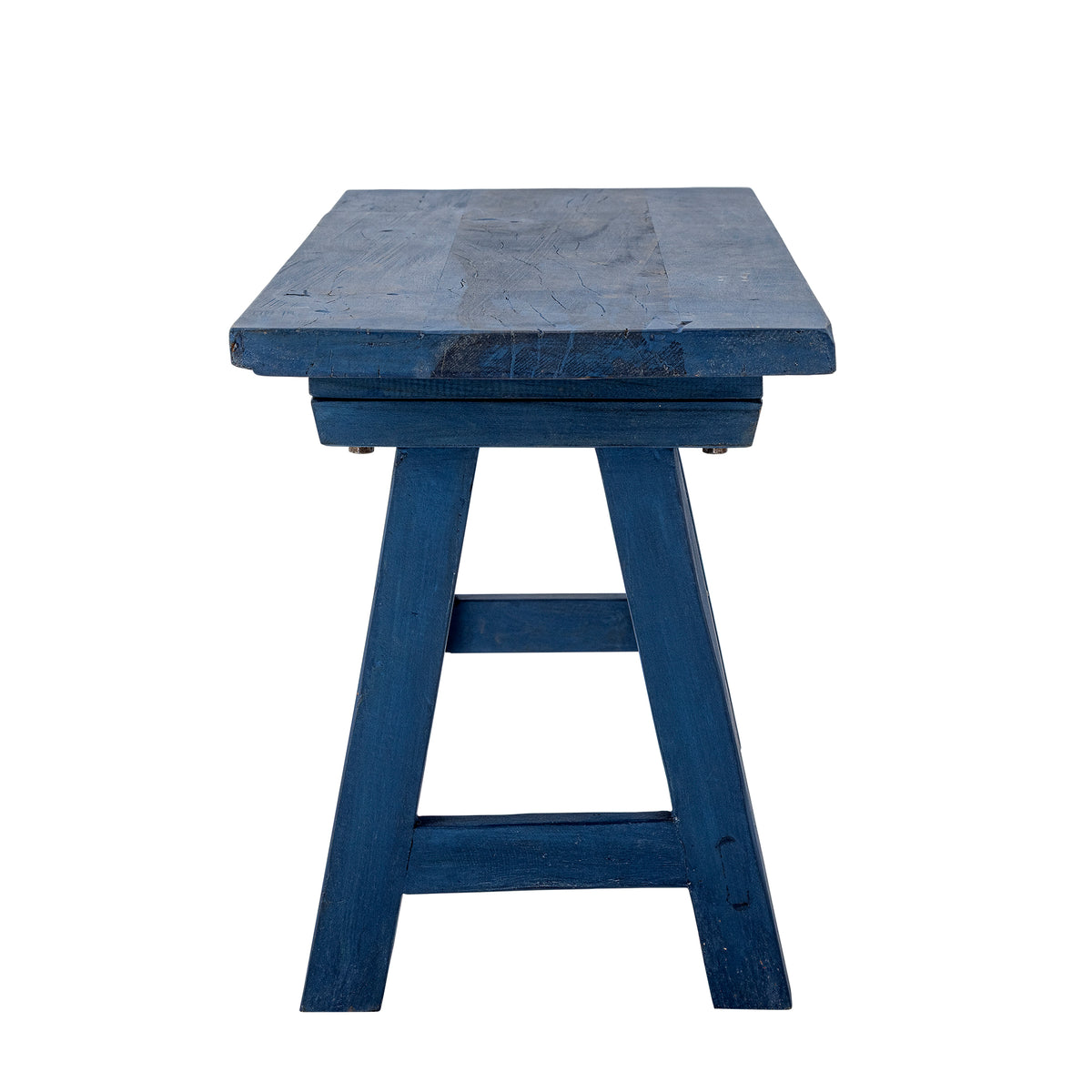 Porir Bank – Blau, Recyceltes Holz
