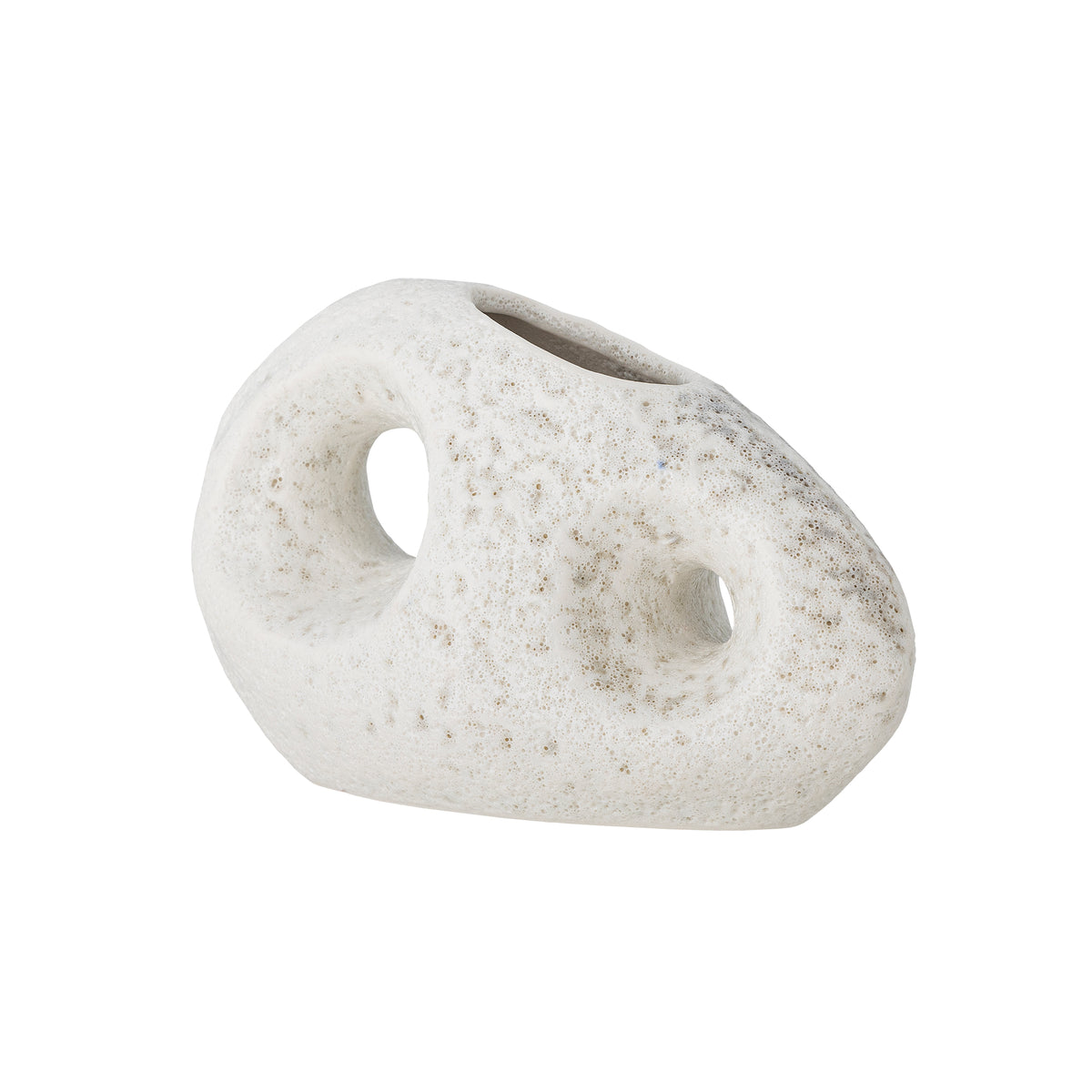 Caia Vase – Weiss, Steingut
