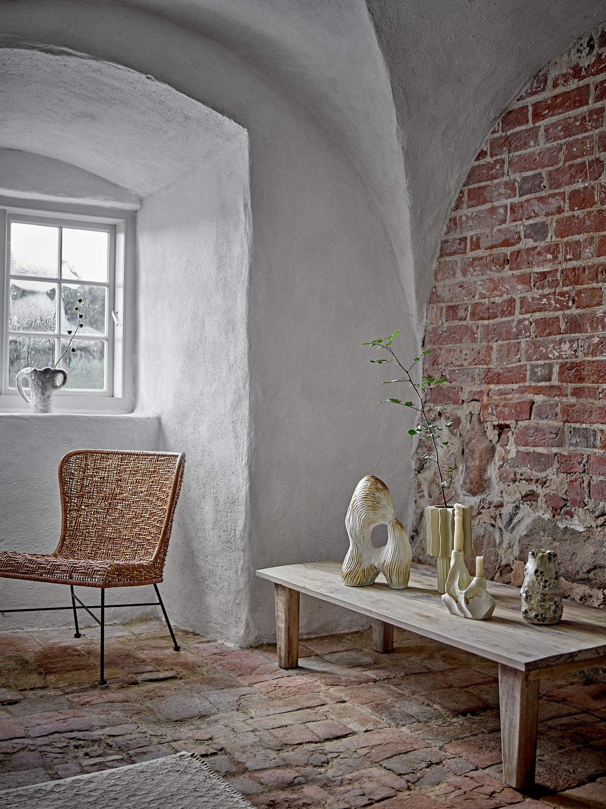 Somme Loungesessel – Natur, Rattan