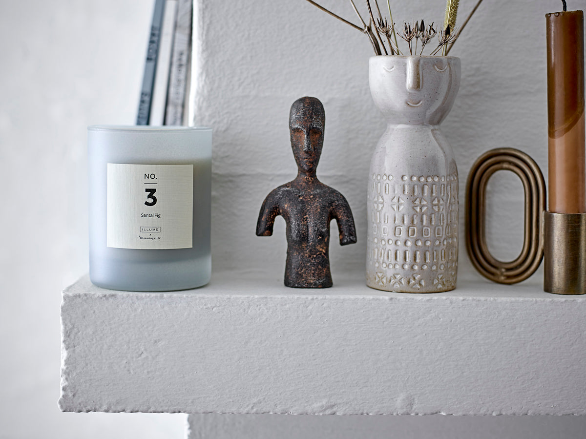 Embla Vase – Weiss, Steingut