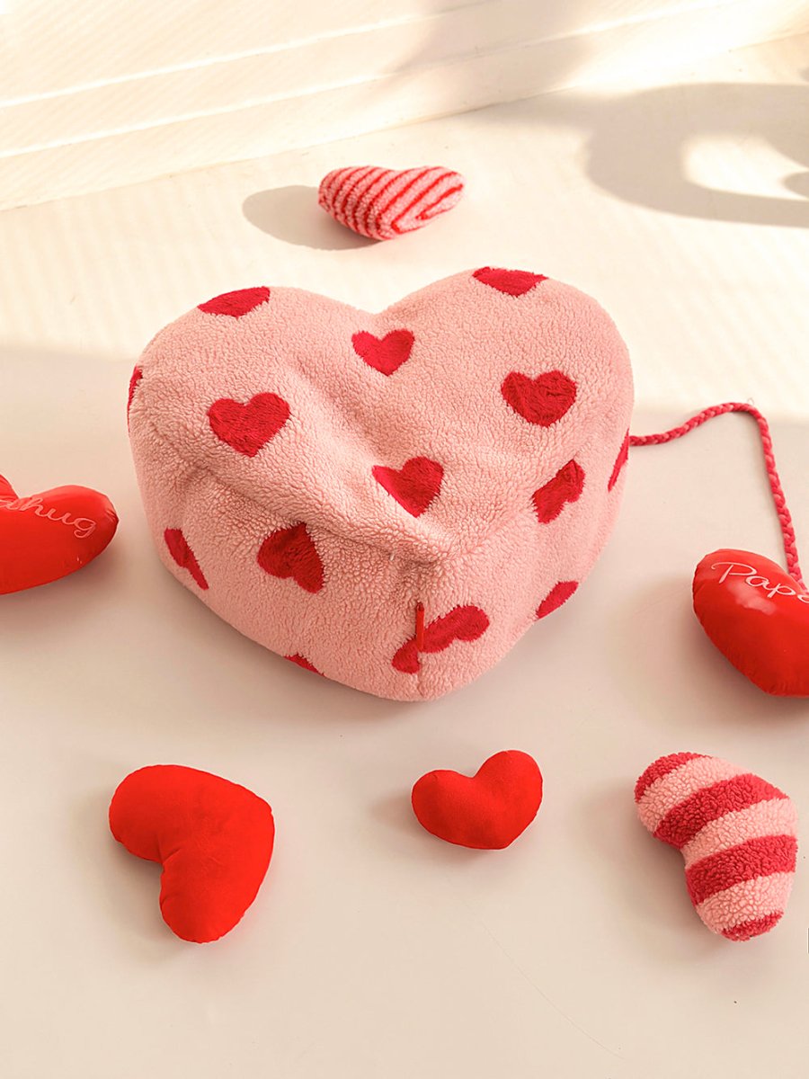 Polka Heart Pink Love Stool Pink