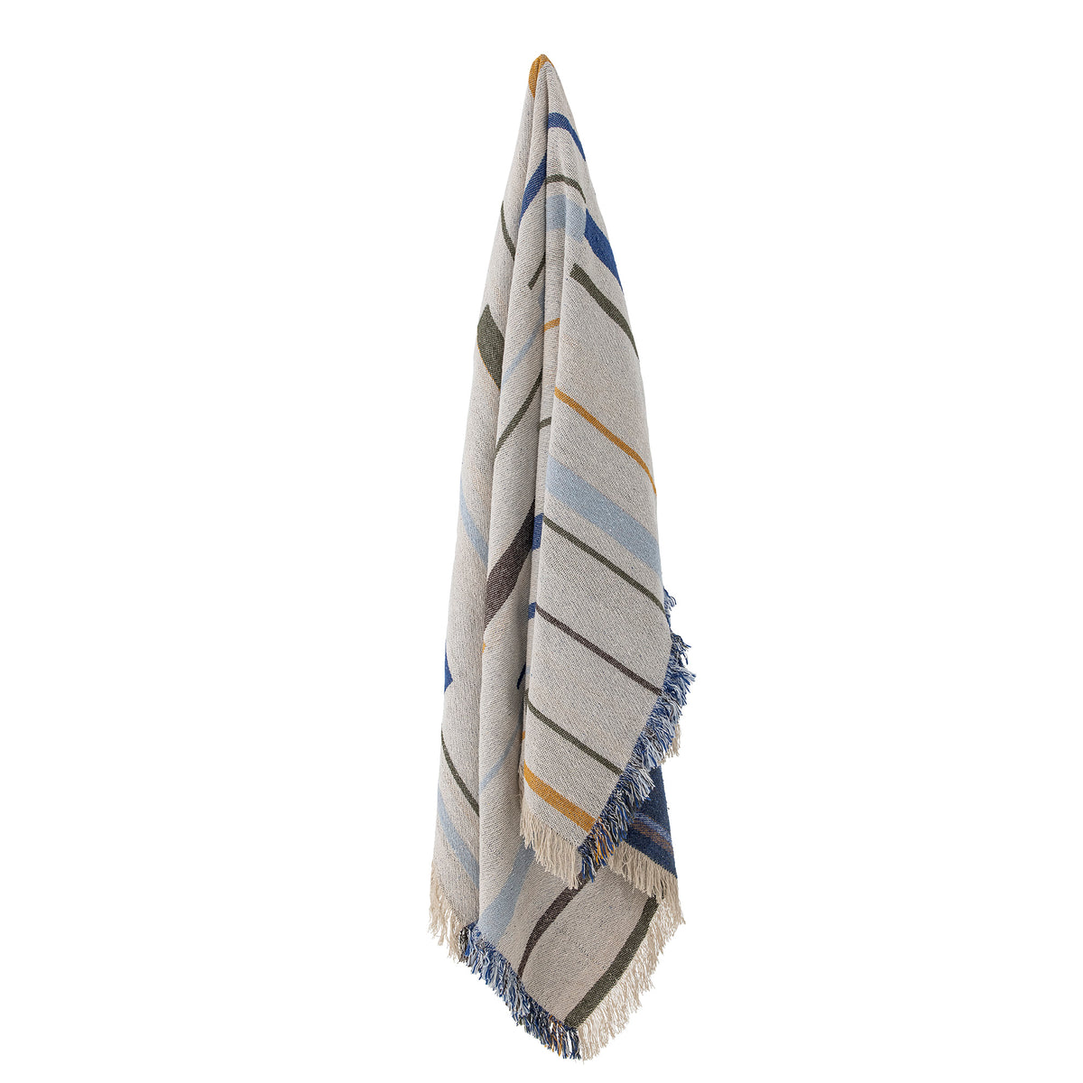 Toscana Decke – Blau, Recycelte Baumwolle