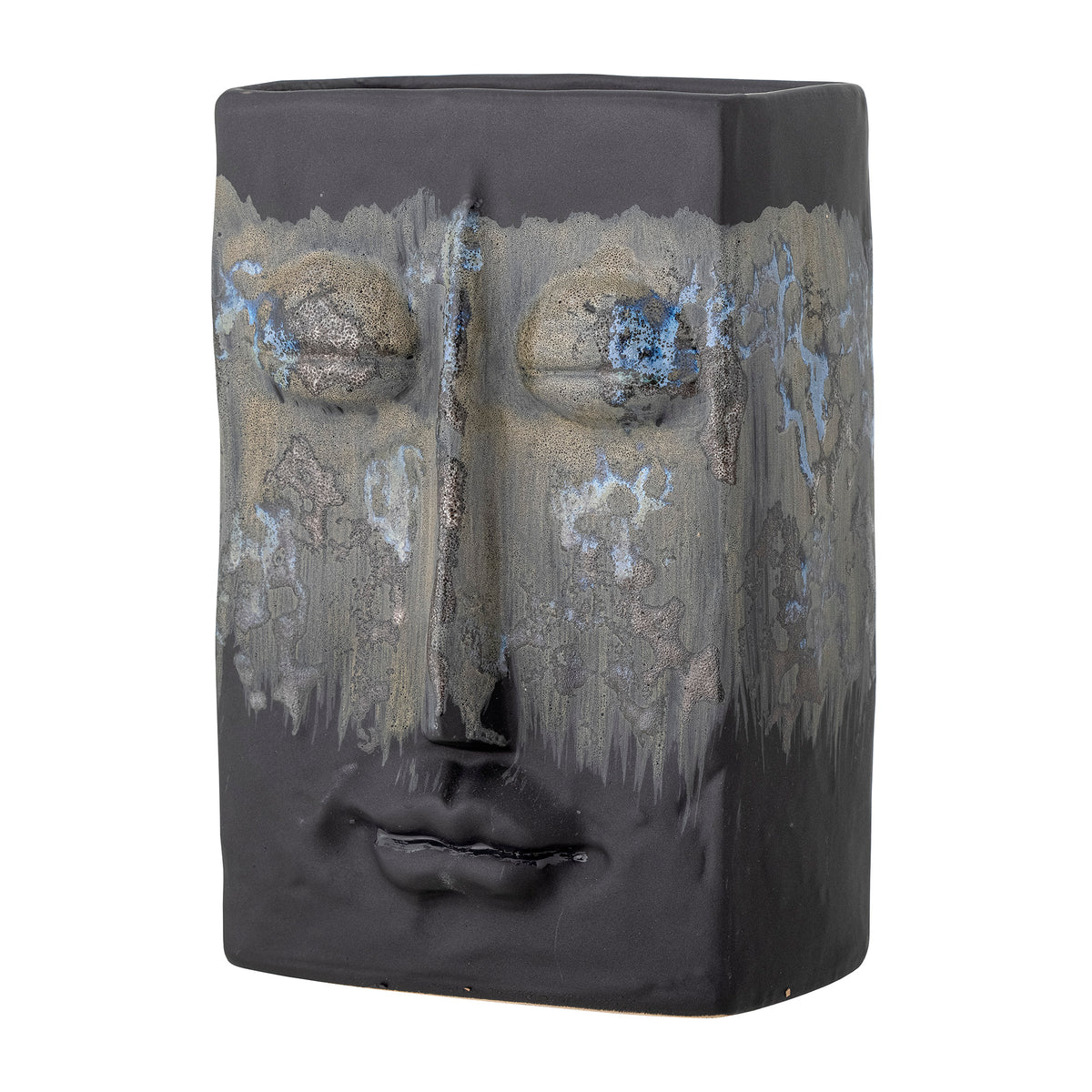 Nasru Vase – Schwarz, Steingut