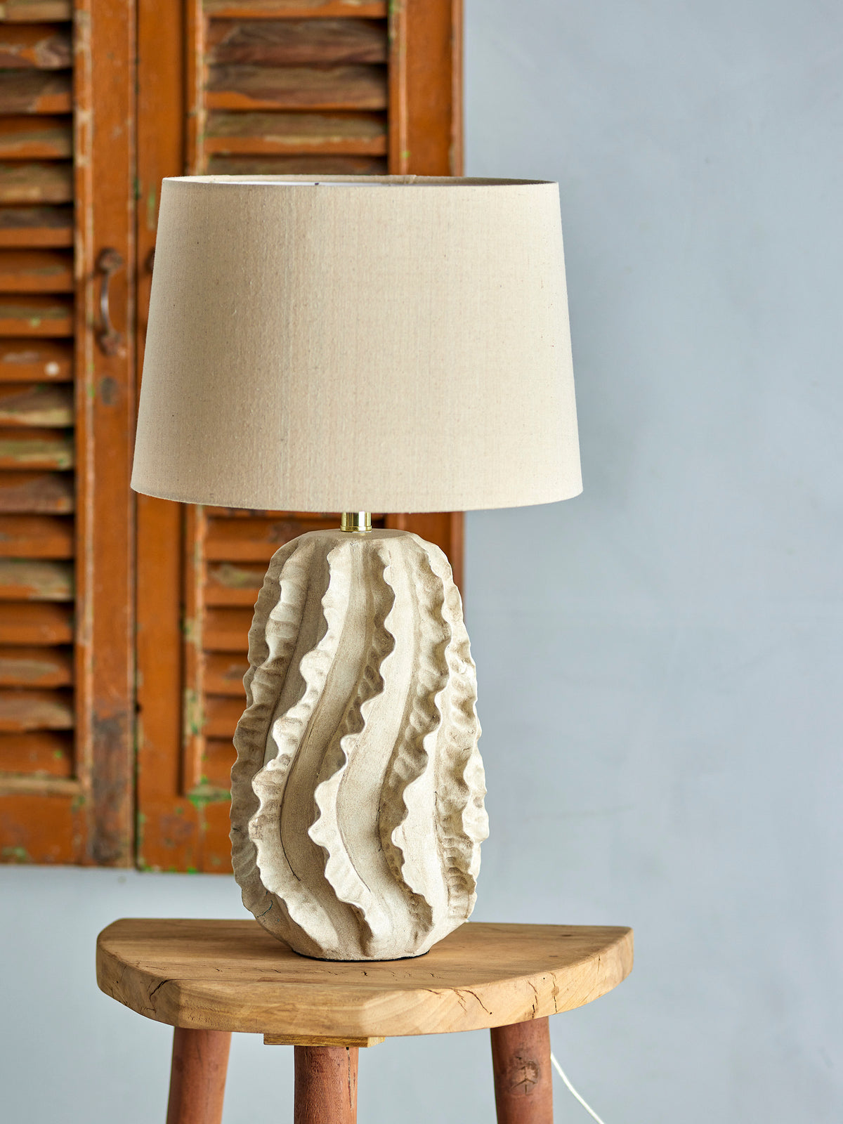 Natika Tischlampe – Natur, Steingut