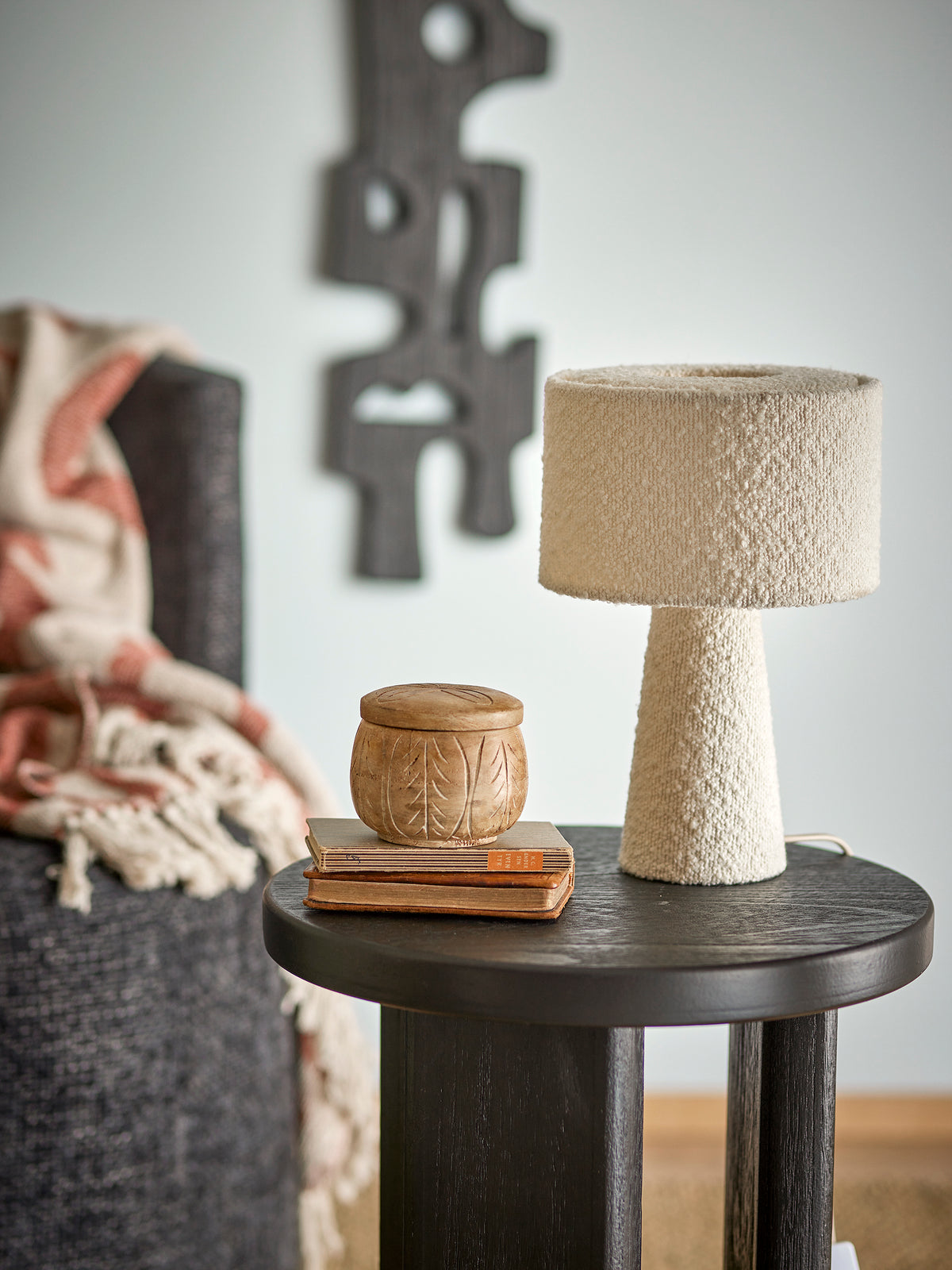 Emmie Tischlampe – Weiss, Polyester