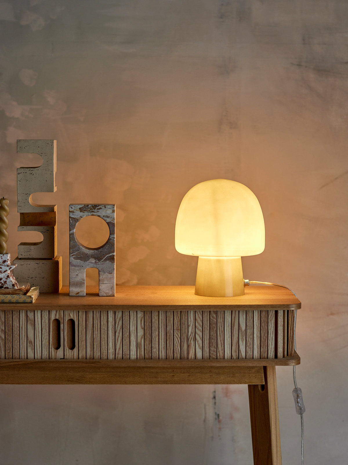Paddy Tischlampe – Grün, Glas
