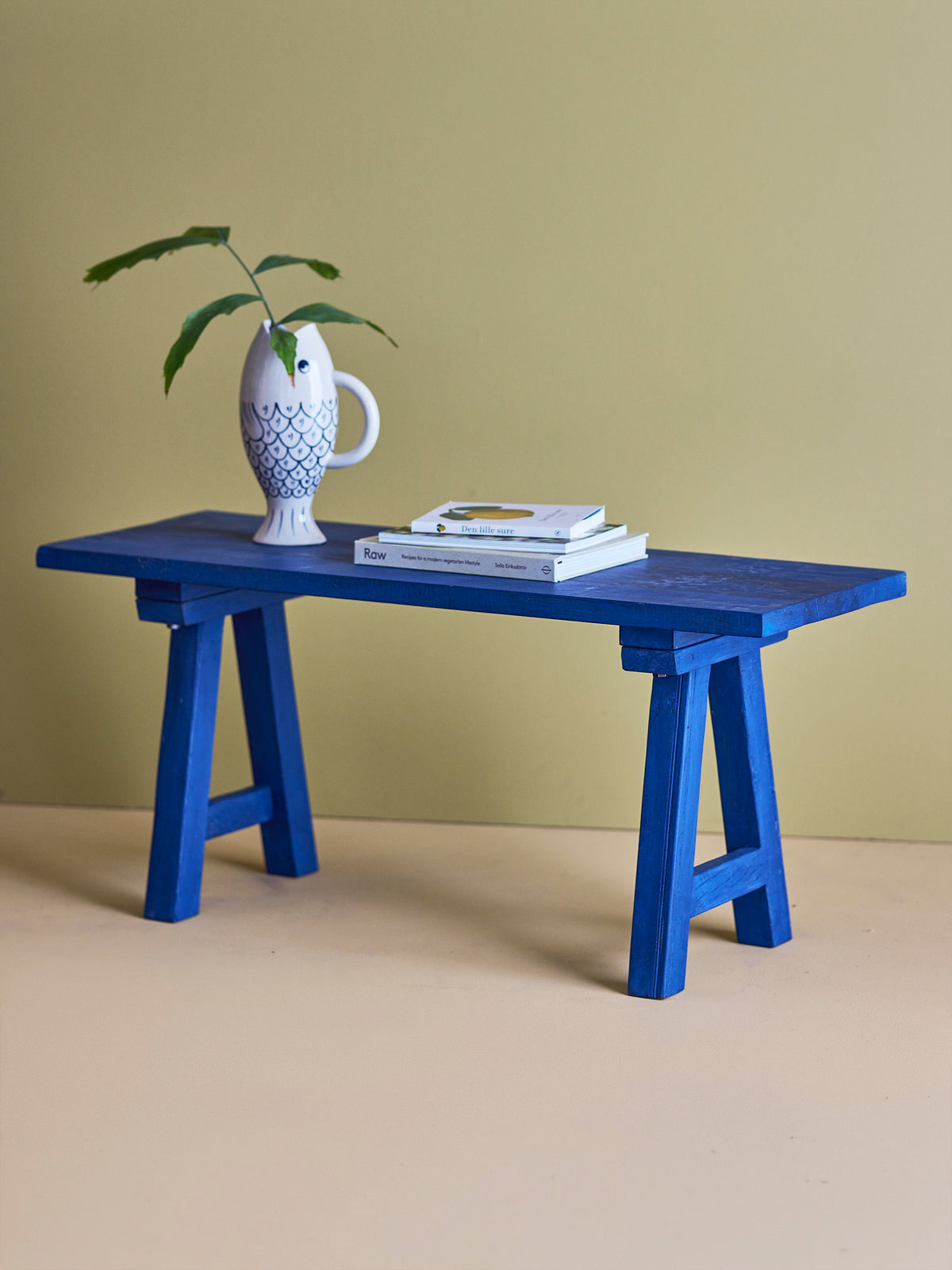 Porir Bank – Blau, Recyceltes Holz