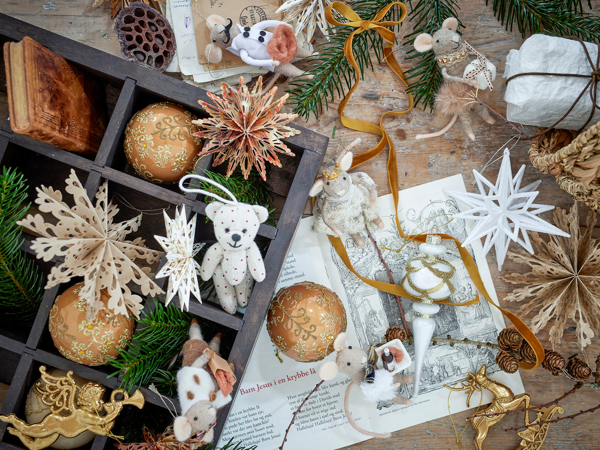 Hisar Weihnachtsanhänger – Weiss, Glas