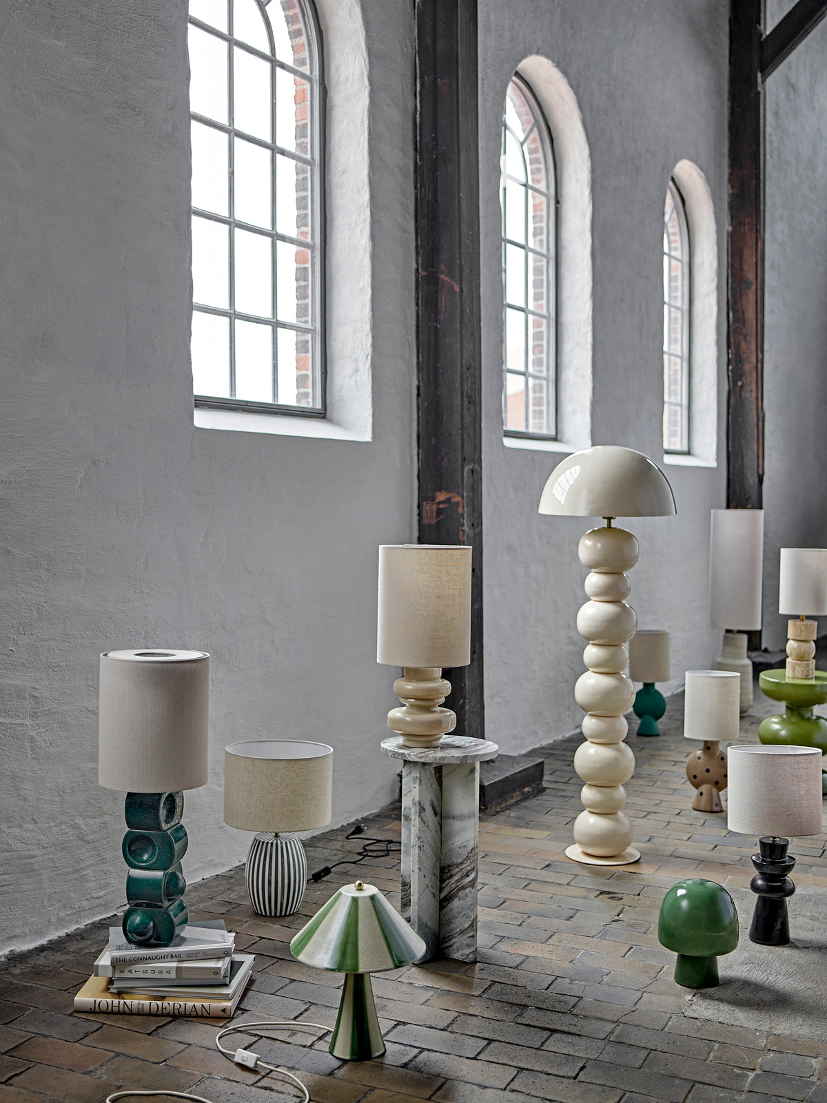 Marci Tischlampe – Natur, Travertin