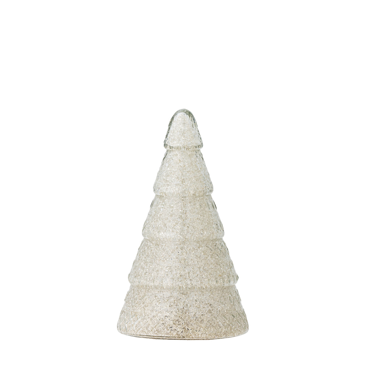 Emilius Deko-Baum – Weiss, Recyceltes Glas Ø 14 × H 23,5 cm