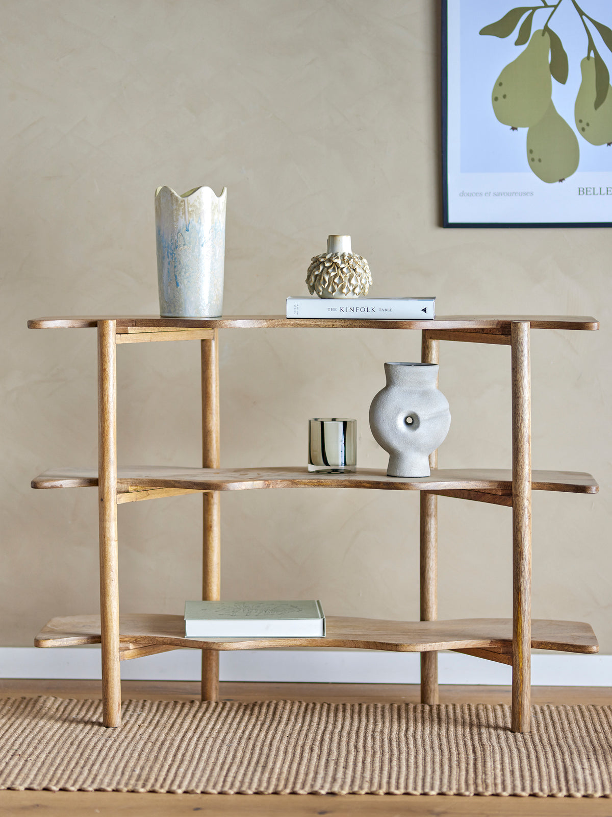 Rivoli Bücherregal – Natur, FSC® 100%, Mangoholz