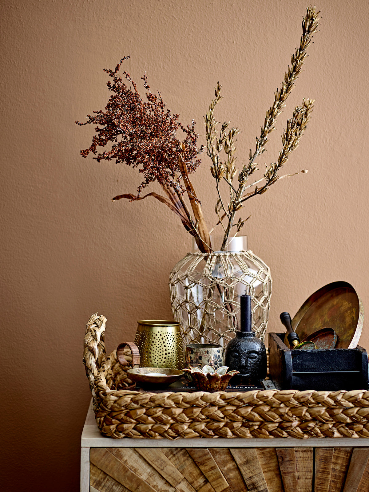 Eliot Kerzenhalter – Schwarz, Steingut