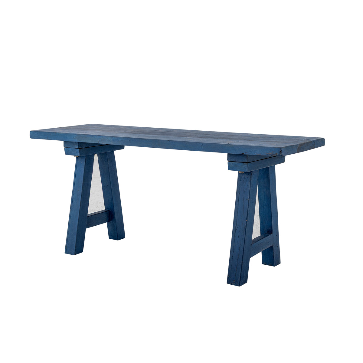 Porir Bank – Blau, Recyceltes Holz