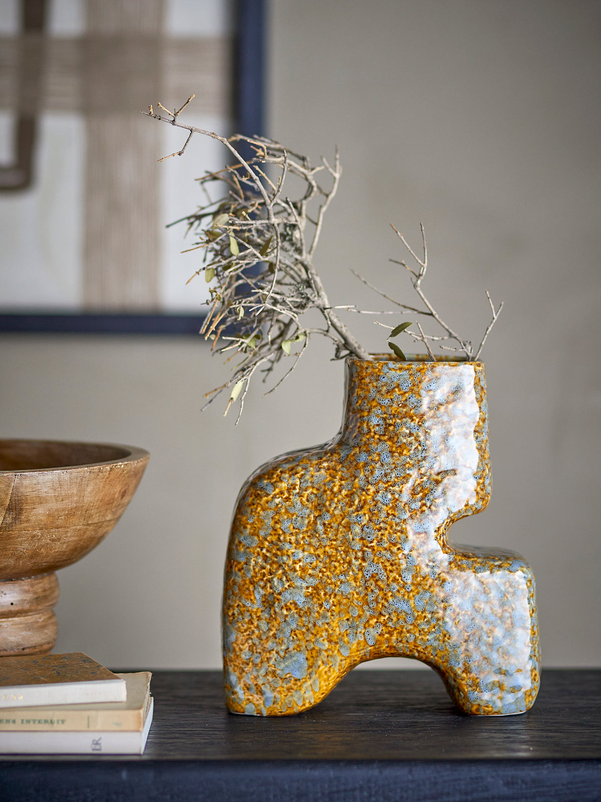 Ollia Vase – Braun, Steingut