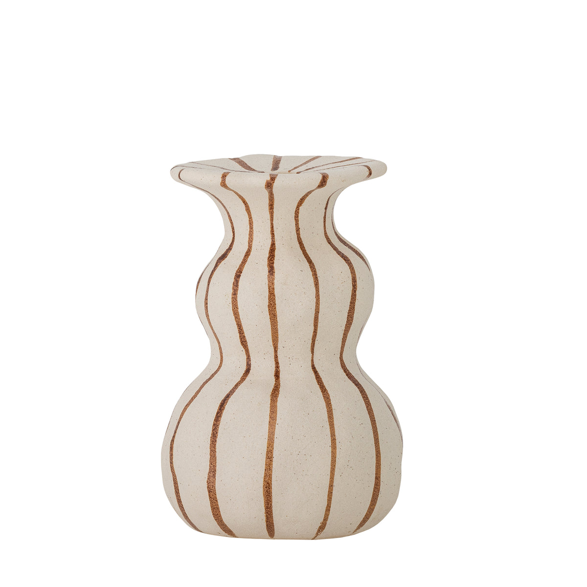 Byron Kerzenhalter – Natur, Steingut Ø 10,5 × H 16 cm