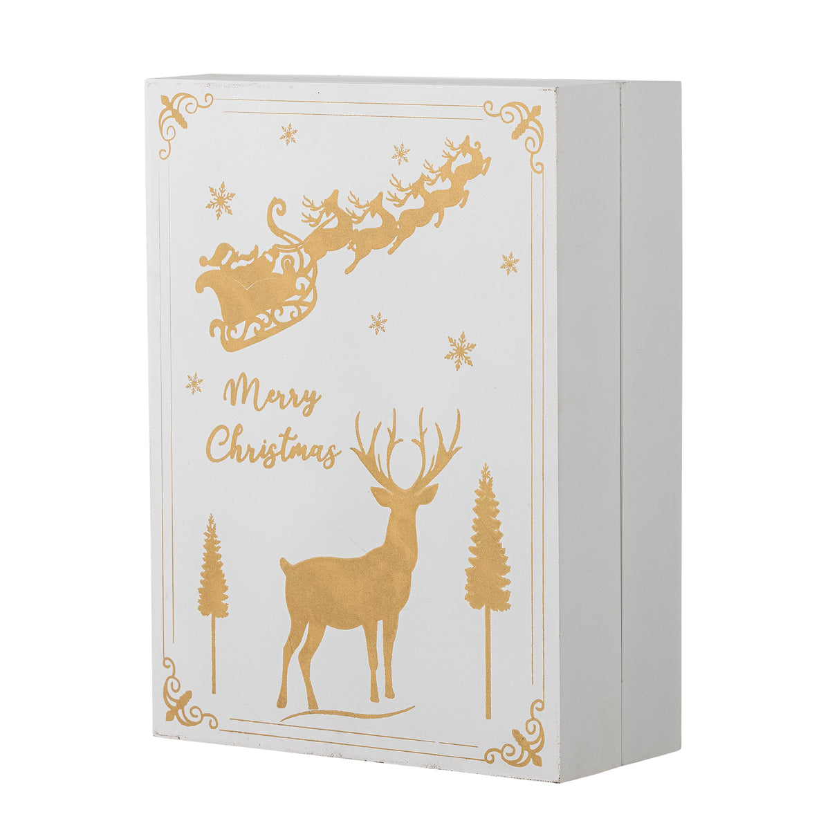 Elimar Adventskalender mit Licht – Weiss, Sperrholz
