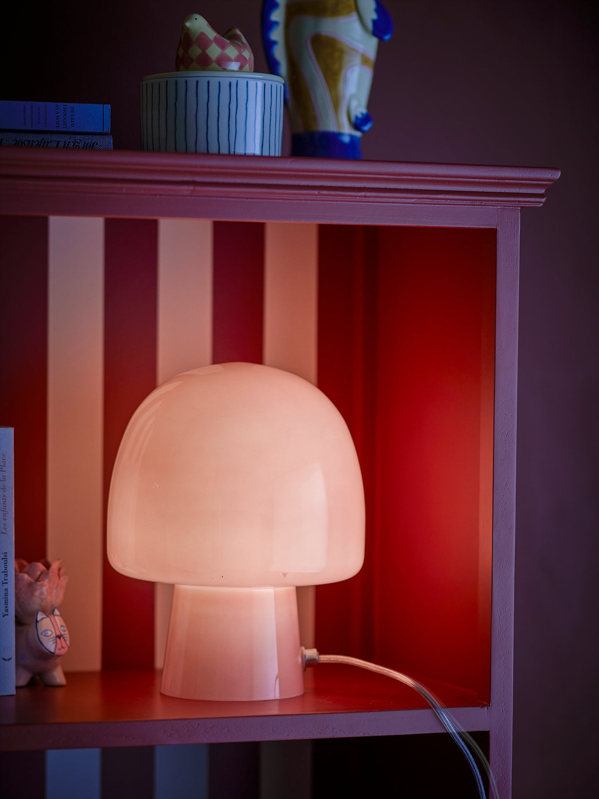 Paddy Tischlampe – Rosé, Glas