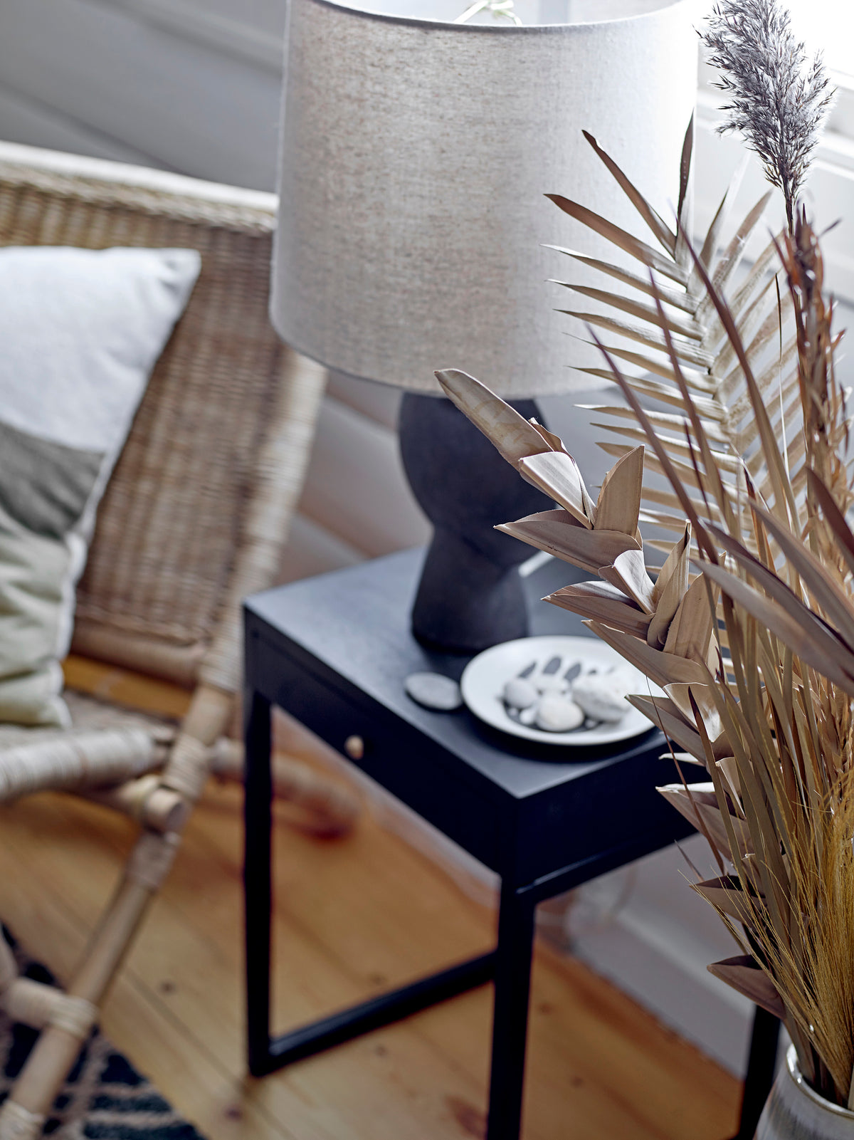 Sergio Tischlampe – Braun, Steingut