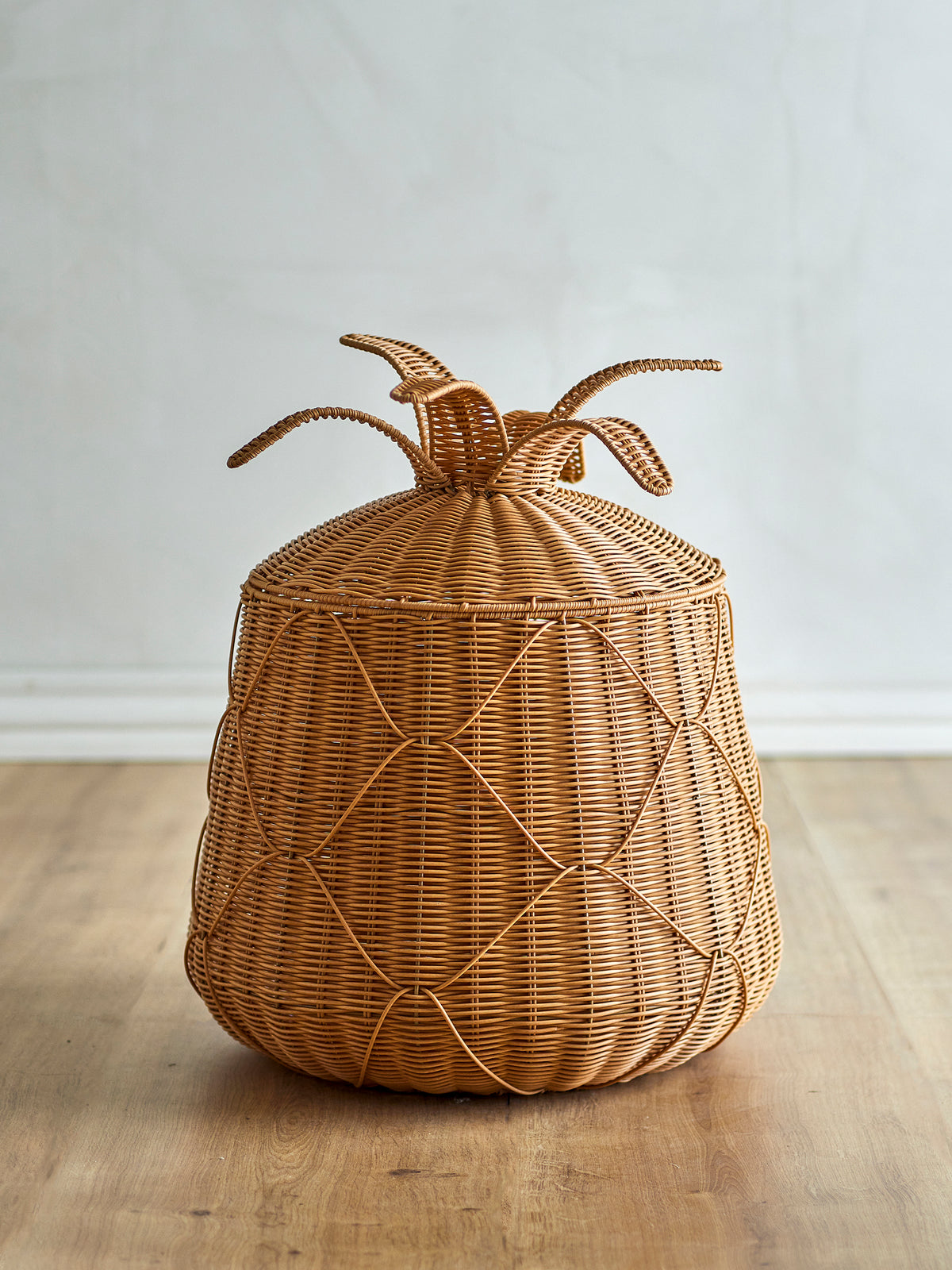 Anann Korb mit Deckel – Natur, Polyrattan